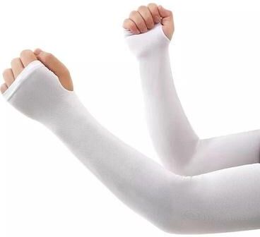 Drop Dash Deals Cooling Arm Sleeves UV Sun Protection For Men And Women Ideal For Sports & Outdoor Activities white