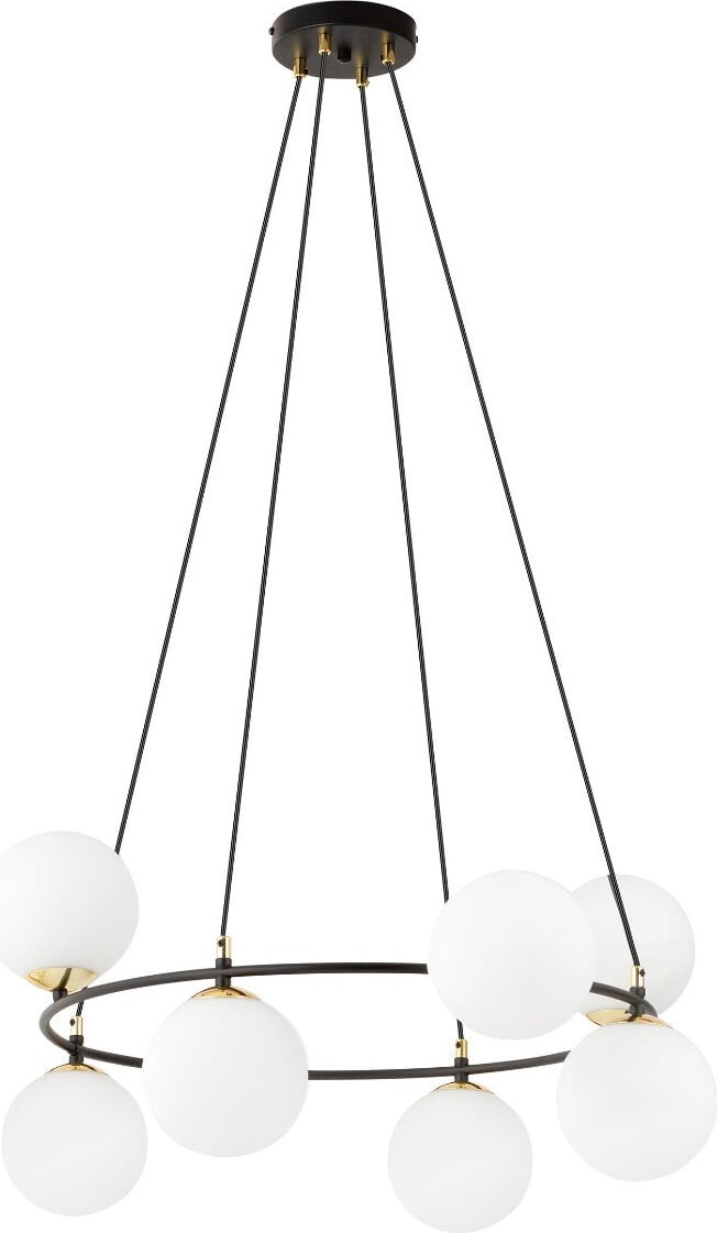 Emibig Hanglamp Kroonluchter AZURA 8 BL OPAL 1295/8