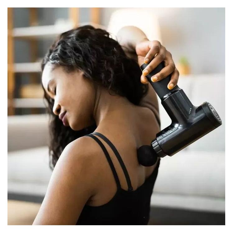 iLike GG Portable Facial Muscle Massage Gun with 6 Levels Variable Vibration + 3 Jets Black (6 Stufen, 360 min) (ILIKE)