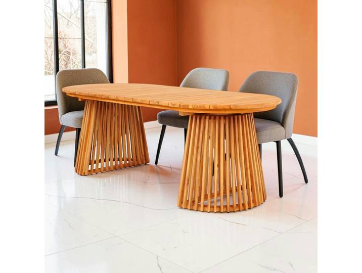 Table à manger en teck naturel 200x90 KUTA