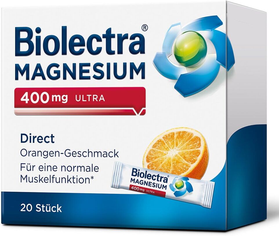 Biolectra Magnesium 400 mg Ultra Direct Orange 20stk