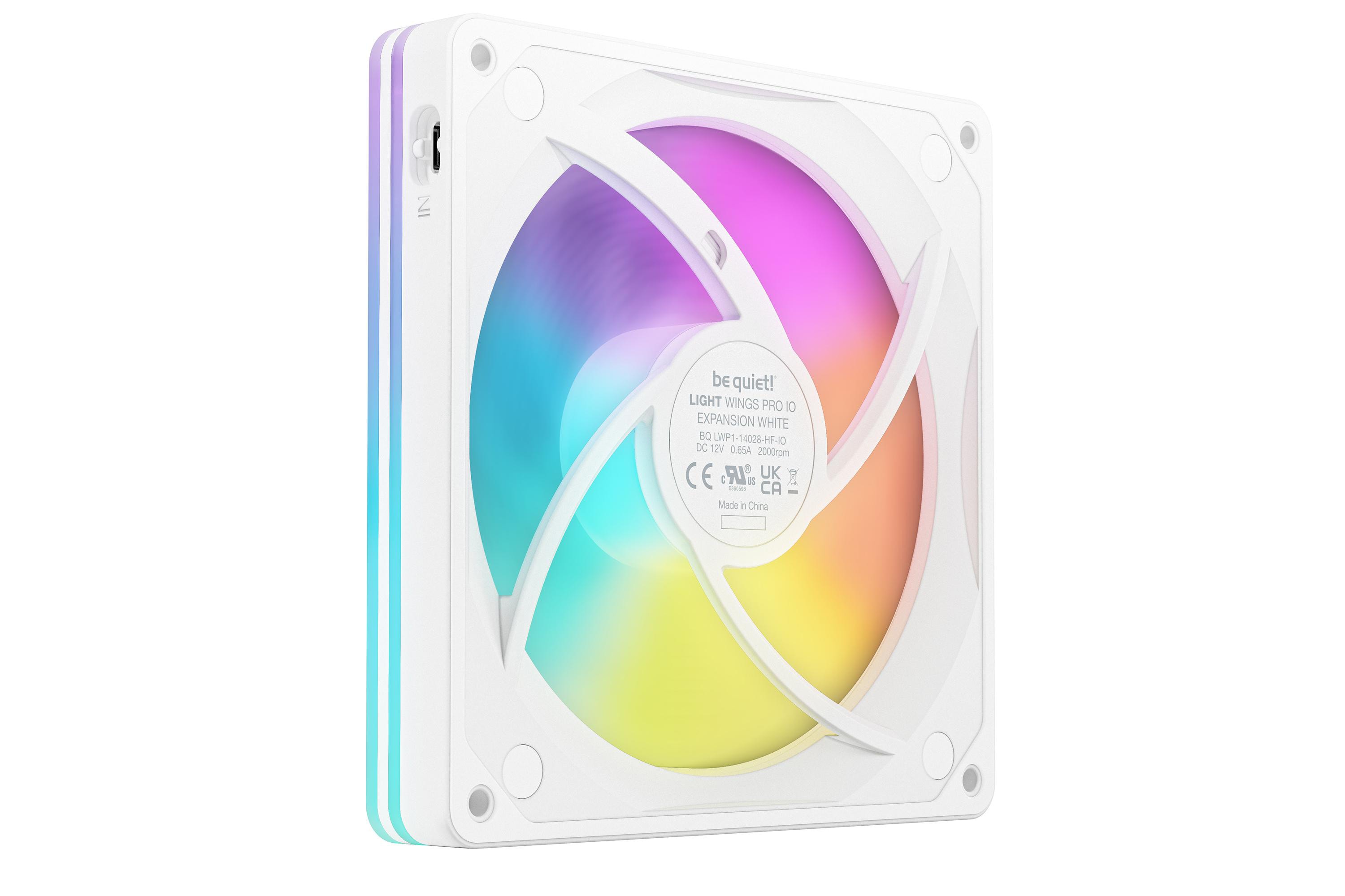 be quiet! Lüfter Light Wings Pro IO Weiß - 140mm Gehäuselüfter Expansion