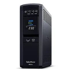 CyberPower CP1600EPFCLCD Line-Interactive USV 1600VA/1000W Reine Sinuswelle, AVR, LCD, USB (HID), DB9, RJ45 Lan Protection, Ausgang (6) Schuko, Expansion Port für opt. Netzwerkkomunikation, USB A+C Ladegerät