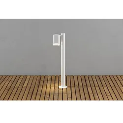 Konstsmide Wegeleuchte MODENA mit Pfahl, GU10 max. 35W, Weiß, Aluminium / Acrylglas klar KON-7517-250