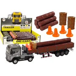 Holz-LKW-LKW-Anhänger 1:24 Holzscheite Geräusche Lichter