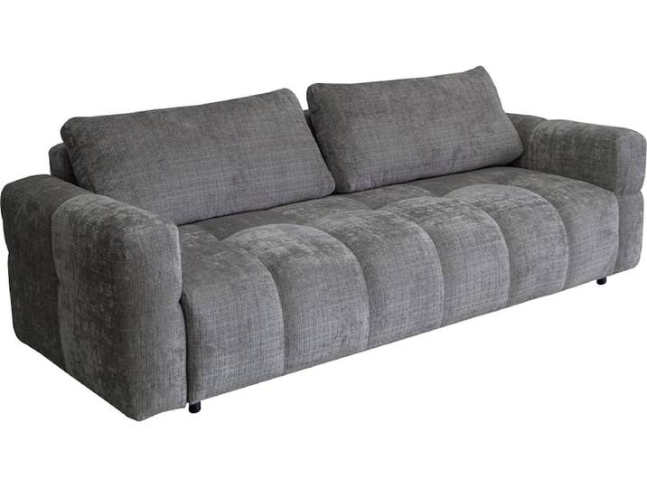 3er Sofa BUDVA Stoff carbon gray