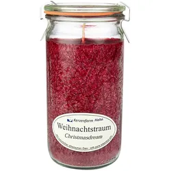 Duftkerze Stearin XL-Weckglas - Weihnachtstraum