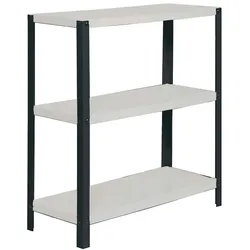 SimonRack Metallregal mit Schrauben für Haus Simonhome3 Regale. Farbe: Anthrazit/weiß 900x800x300