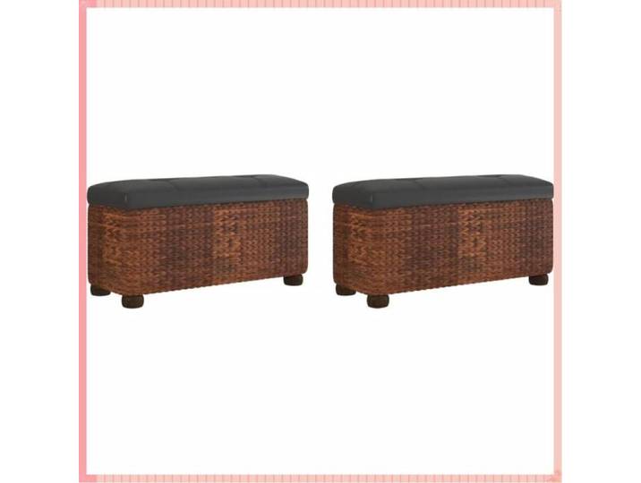 Bancs de rangement et coussin quenouille - Polyester - Rangement - Chambre - Marron - 69 cm - 2 pcs