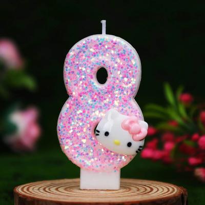 Uplift Treasures Cute Cat Number Birthday Cake Candle For Party Decorations 8
