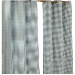ÖSENVORHANG Vichy-Karo blickdicht 2er-Set, 117/137 cm