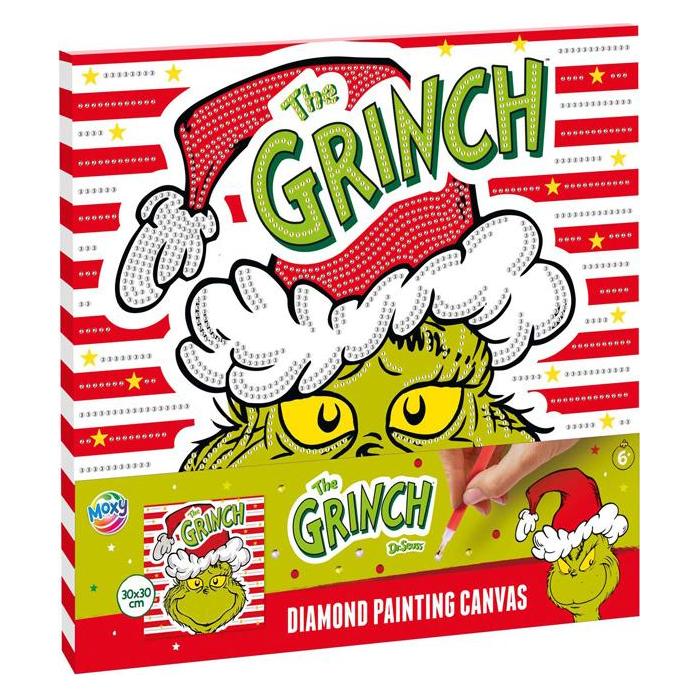 Grafix Diamantmalerei auf Leinwand Der Grinch - 30x30cm (166500)