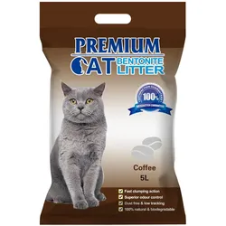 Premium-Katzenklumpstreu aus Bentonit - Kaffee für Katzen 5L
