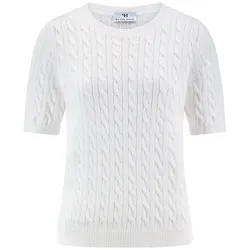 Rundhals-Pullover 1/2-Arm Peter Hahn weiss, 48
