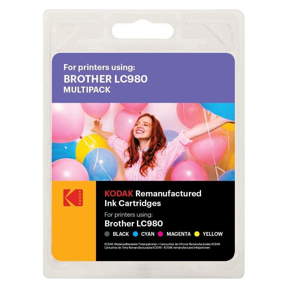 Kodak Supplies 185B098121 Tinte (4) 250 Seiten Schwarz und 3x 200 Seiten color 9ml schwarz und 3x 5m (BK) (185B098101)