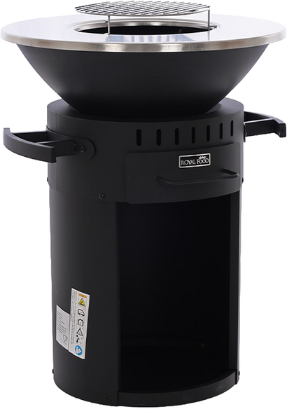 Royal Food FOL-3400 - Barbecue a legna e carbone - Piastra e griglia in acciaio inox