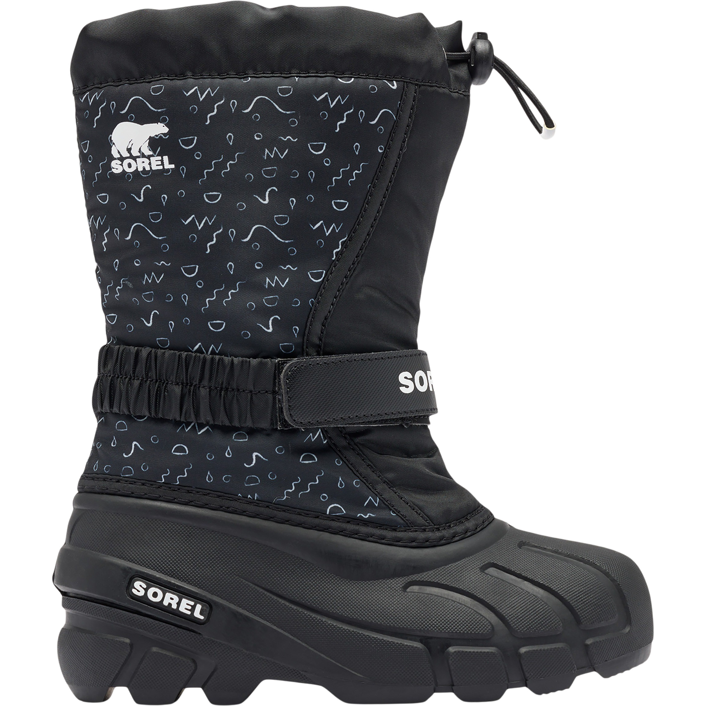 Sorel Flurry Print Kinder Winterschuhe & Winterstiefel schwarz Größe 26 Lifestyle Isolierend