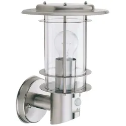 Wand Spot Lampe Leuchte Edelstahl Außen Veranda Terrasse Hof Weg Beleuchtung