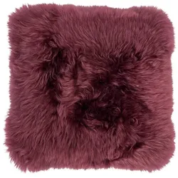 WARM & COMFY Kissen Schaffell 40 x cm Mischgewebe Violett Lila