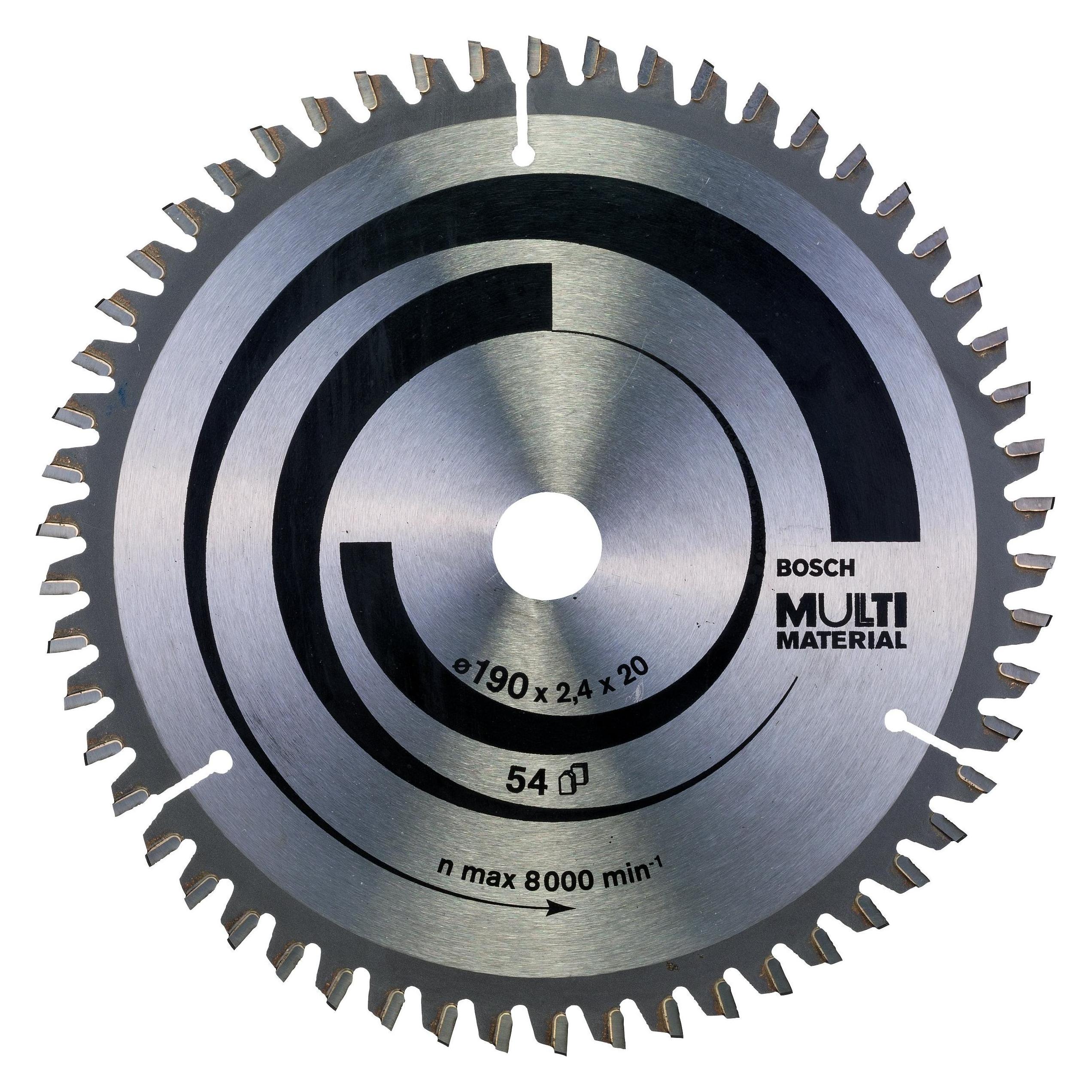 Bosch Professional Zubehör PRO Multi Material Kreissägeblatt, 190 x 2,4 x 20 mm (2608640508)