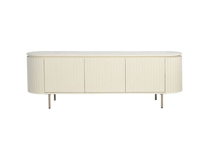 Meuble tv 170 cm en bois massif ivoire