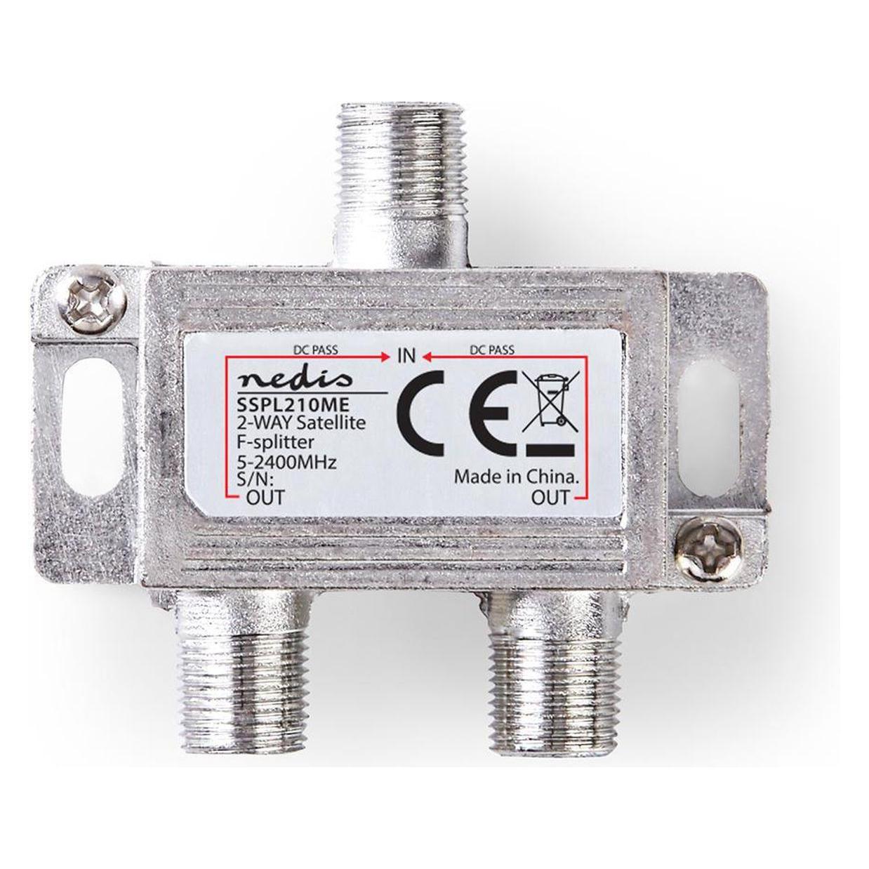 Nedis satelite F Ganancia max. 6,5 dB (Verteiler) (SSPL210ME)
