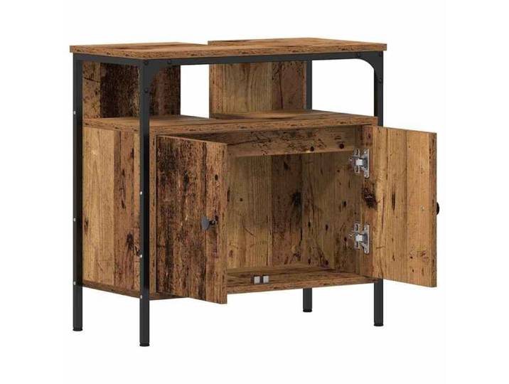 Moderne Cabinet pour lavabo SOLOMOON Meuble de lavabo vieux bois 60x30x60 cm MM1290