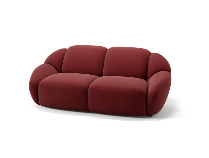 Stoff Sofa CAPRI 2-Sitzer Designgarnitur Modern italienische Couch