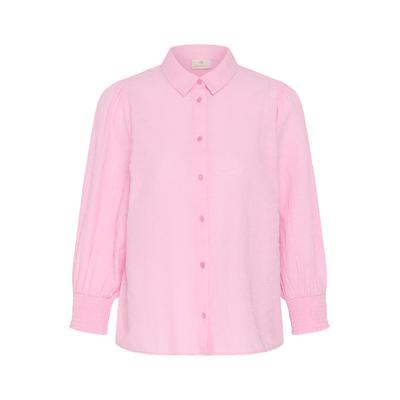 Langarmhemd KAFFE "Langarm - Hemd KApenelope", Damen, Gr. 42, N-Gr, pink (pink frosting), Obermaterial: 100% Baumwolle CO., Hemden