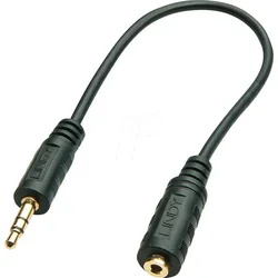 LINDY 35699 - 3,5 mm Klinken Stecker auf 2,5 mm Klinken Buchse, 20 cm