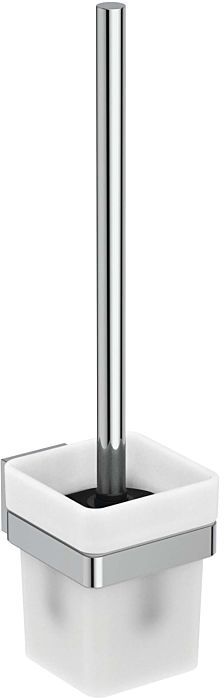 Ideal Standard Cube Bürstengarnitur E2194AA Behälter aus satiniertem Glas, wandhängend, verchromt