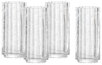 Fortessa Mahalo Stackable Glass, 11.5 Oz. Collins (Set of 4), Clear