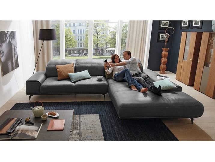 Musterring MR 2490 mit Funktion echt Leder Ecksofa