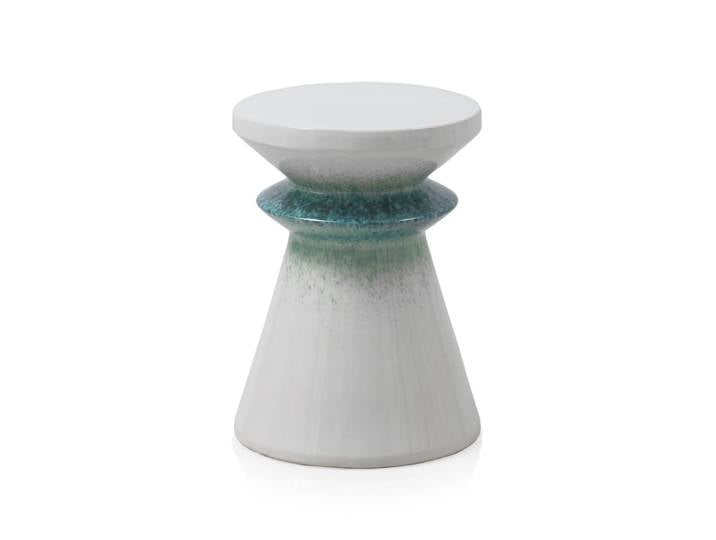 Tabouret en céramique blanc