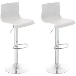 CLP 2er Set Barhocker Hover Kunststoff weiß