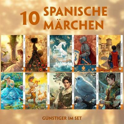 10 Spanische Märchen (10 Bücher + Audio-Online)- Frank-Lesemethode - Kommentierte zweisprachige Ausgabe Spanisch-Deutsch, Set von Cuentos,Fernán