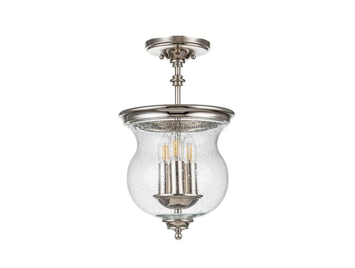 FEISS Glas Hängeleuchte Pickering Lane, dimmbar, chrom / silber, für Flurbereich, Metall