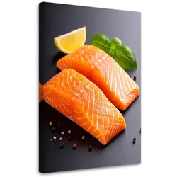 LEINWANDBILD Lachs Fisch 60x90cm