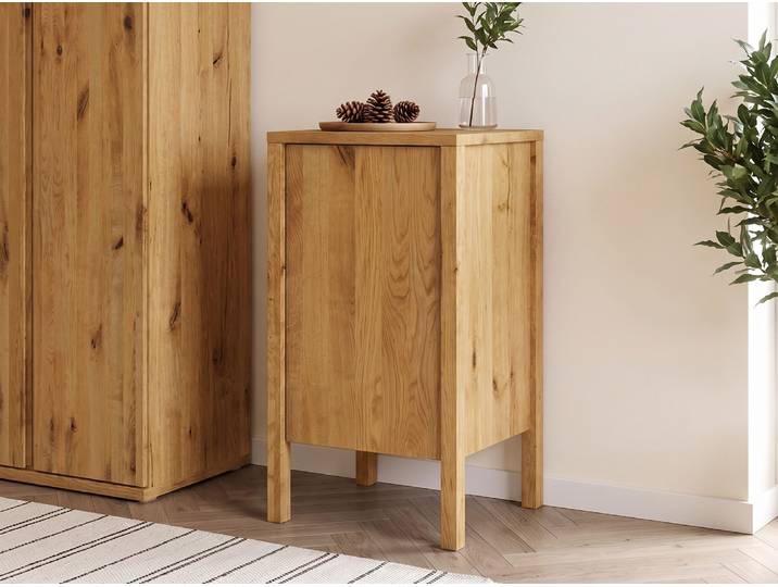 Kommode Wildeiche „Gustav“ 50 cm mit Türe Massivholz Wildeiche