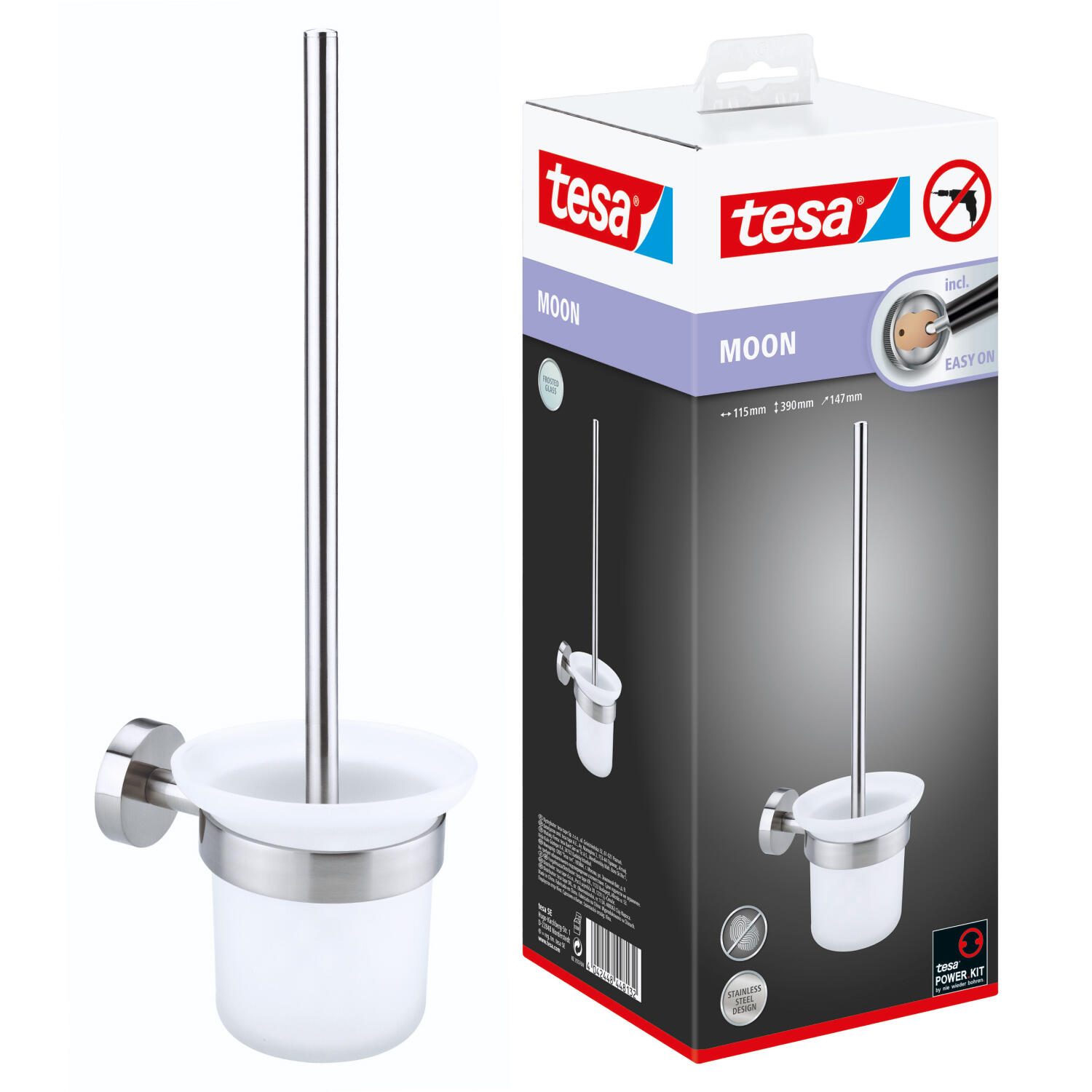 tesa Toilettenbürste MOON weiß, silber 40302-00000-00