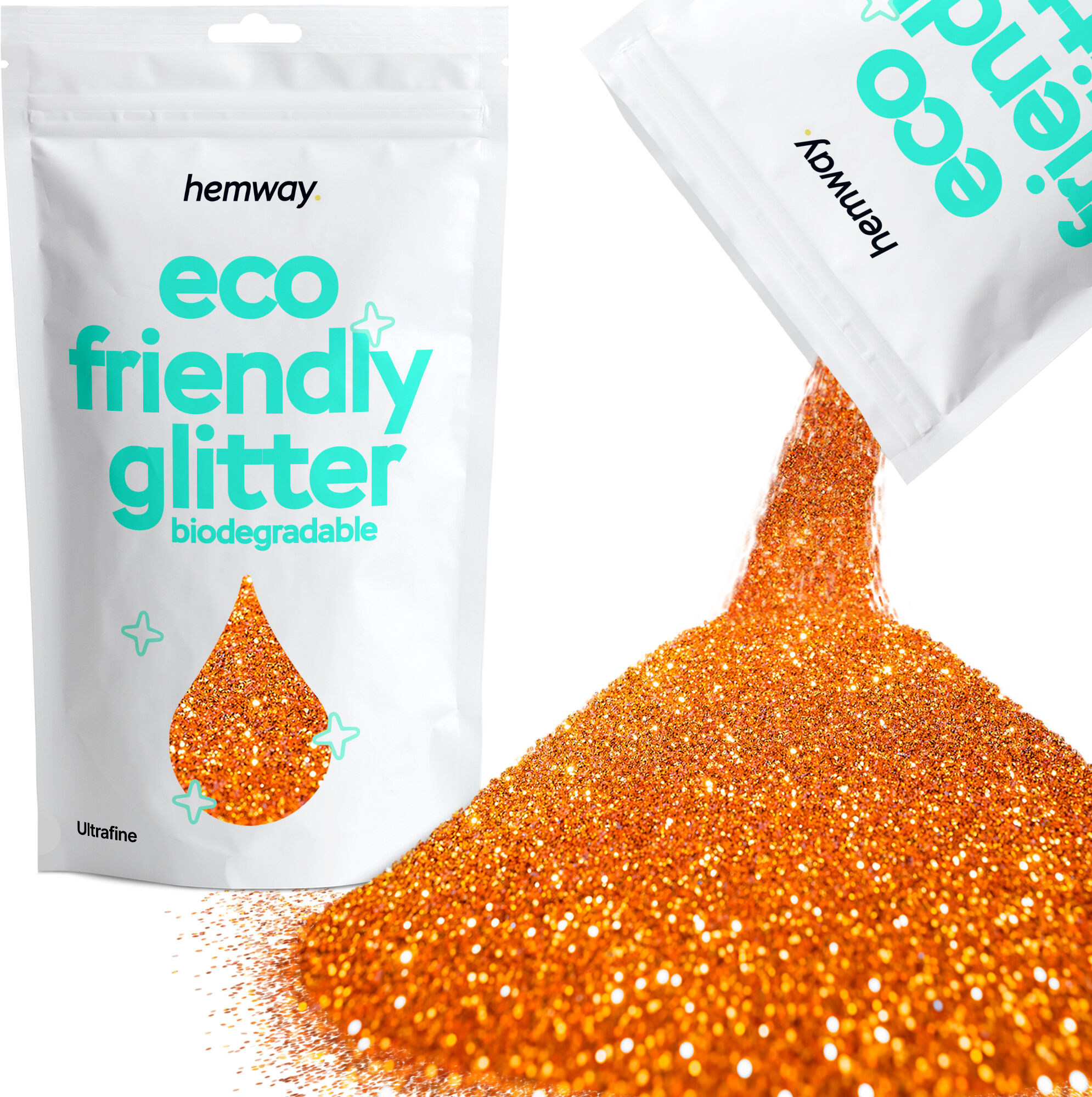 Hemway Biodegradable Eco Friendly Glitter 100g / 3.5oz   Copper   DIY, Decoration, Arts & Crafts - Copper - Ultrafine 100g