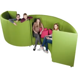 Akustiksofa halbrund 3-4 Sitzer
