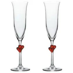 Stölzle Lausitz L'AMOUR Champagnerkelch rot 2er Set