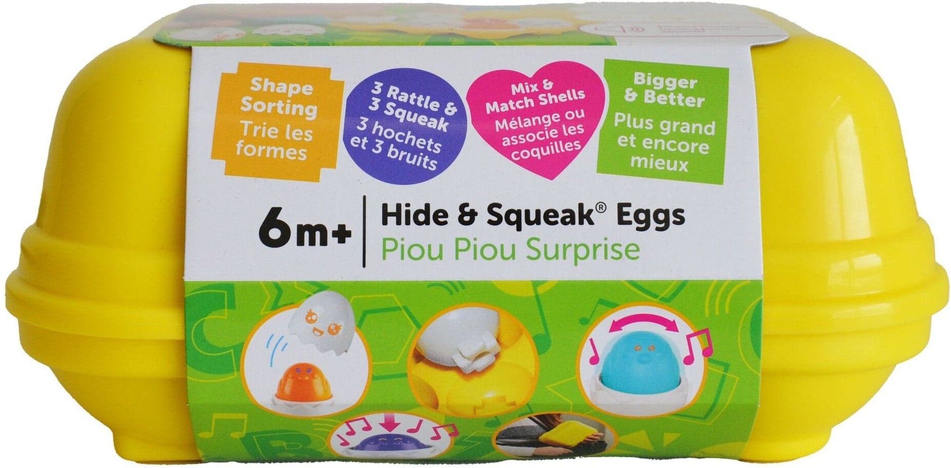 Hide and Squeak Eggs by Zuru - Large Tactile Toy for Babies from 6 Months