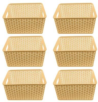 YBM Home Plastic Rattan Storage Box Basket Organizer, BA425