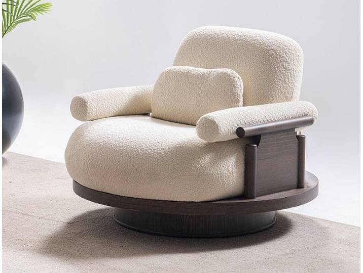 JVmoebel Sessel Beiger Luxus Sessel Wohnzimmer Polstersessel Designer Möbel (1-St), Made in Europa