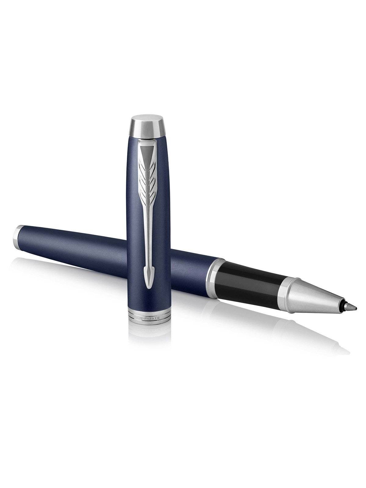 Parker IM Tintenroller | Matte Blue | feine Spitze | Schwarz | Geschenkbox