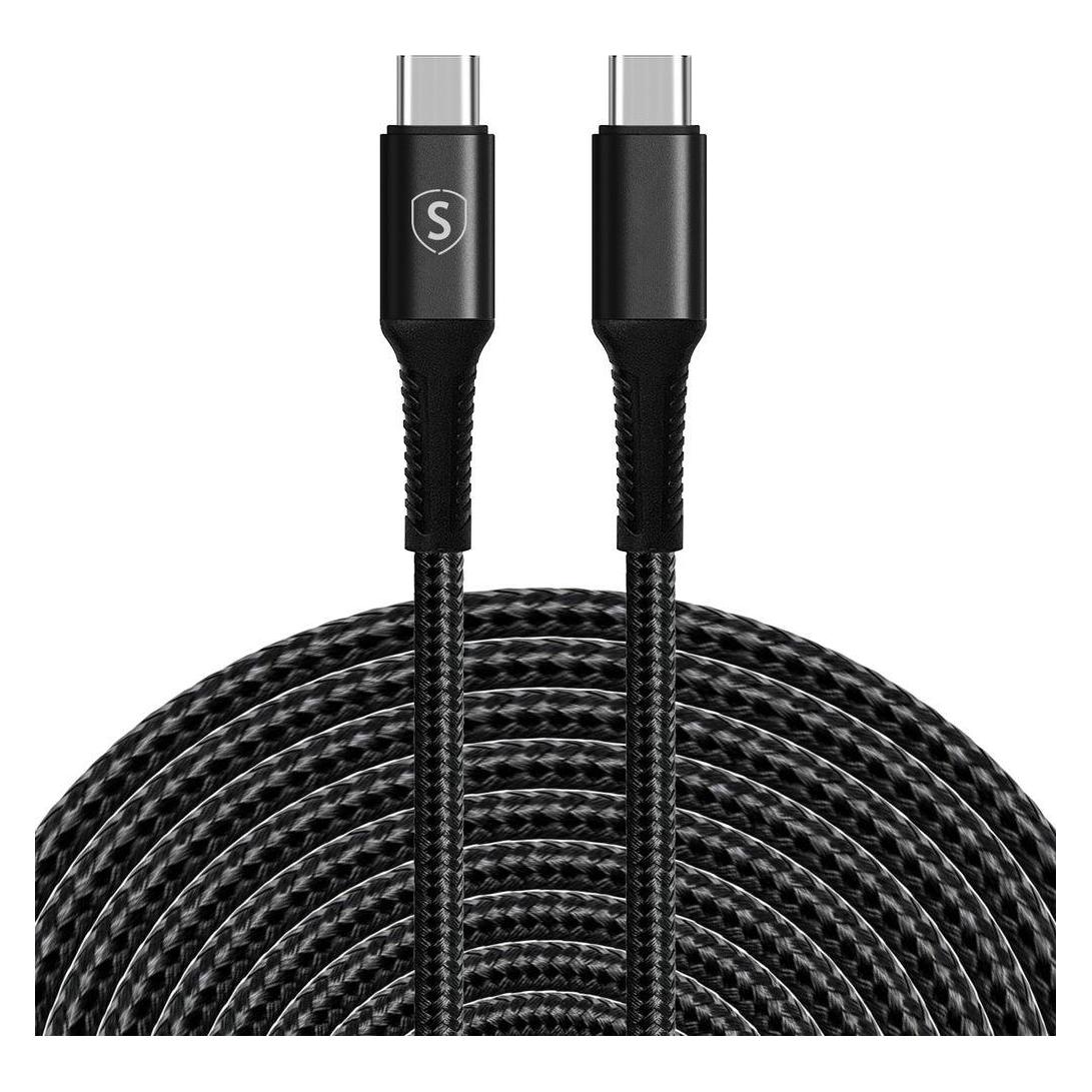 SIGN USB-C till USB-C laddkabel 60W/3A, 5m - Svart (5 m, 60 W) (SNCAB-CC5M-B)