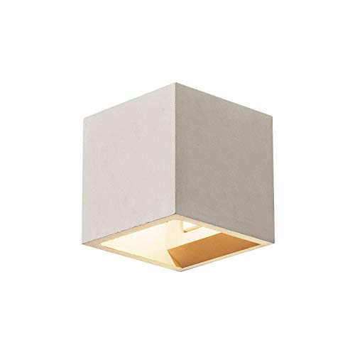 SLV Solid Cube Up-Down wandlamp, grijs betonlook, G9