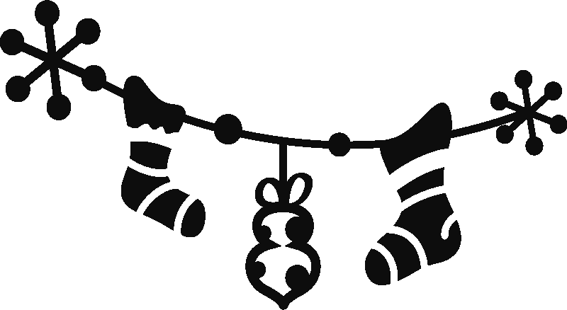 Ambiance-sticker Sticker Hanging chaussettes pour cadeaux de Noël